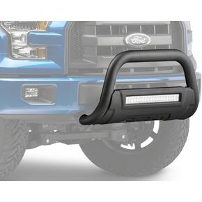 شريط Barricade Off-Road HD Bull باللون الأسود المزخرف مع لوح انزلاقي وشريط إضاءة LED مزدوج الصف مقاس 20 بوصة يناسب Ford F-150 2004-2020 باستثناء Raptor in Kuwait