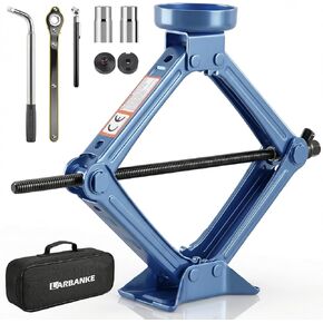 مقبس مقص Larbanke 2.5T، مع وسادة مطاطية Tesla ووسادة مطاطية عالمية، طقم رافعة السيارة مع مفتاح ربط، نطاق رفع من 4 بوصات - 15.75 بوصة، مناسب لنماذج Tesla والعالمية in Kuwait