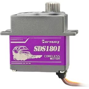 SERVOMY-SDS1801, 8.5Kgf.cm 0.07sec 8.4v, Coreless High Torque Digital Micro Servo Motor Upgrade, IP67 Waterproof, Metal Gear Aluminium Case, for TRX4M Lock&Shift, Scx10 III Disconnected, 1/18 1/24 RC in Kuwait