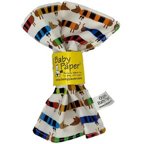 Baby Paper Original Crinkle Teether and Sensory Toy for Babies and Infants | Duckies Print | Non-Toxic, Washable | Great for Baby Showers in Kuwait