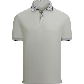 Esabel.C Men's Pique Golf Shirts Short Sleeve Moisture Wicking Stretch Performance Business Casual Polo Shirts for Men in Kuwait