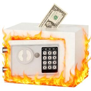 Grimtron Small Safe - (0.80 cu. ft.) Mini Money Box with Combination Lock for Kids, Medicine Box for Grandmother, Valentines Day Gifts for Men Women (Coin-operated(Pink)) in Kuwait