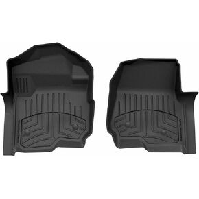 سجادات أرضية WeatherTech FloorLiner HP Custom Fit لسيارة Ford Super Duty - الصف الأول (4410511VIM)، أسود in Kuwait