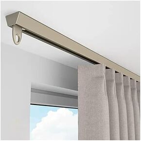 Heavy Duty Aluminum Alloy Ceiling Curtain Track, 9.2ft (280cm) Custom Length, Seamless Divider Rod for Studio, Apartment, Hotel – Non-Bendable, White Color in Kuwait