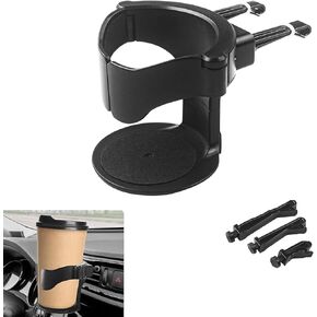 Car Cup Holder for Air Vent, Air Vent Car Cup Holder Expander, Automotive Cup Holder for Car with 3 Kinds Mounting Clips, Drink and Coffee Holder for Most Vehicles with Horizontal Blade Vents in Saudi Arabia
