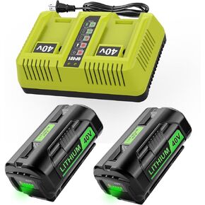 40 Volt 6500mAh Lithium-ion Battery for Ryobi 40V Battery Cordless Tools OP4040 OP4026 OP4030 OP4050 OP4060A 40V Ryobi Battery with Ryobi 40v Charger OP401 in Kuwait