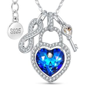 Eternal Love Necklace for Women, Created with Swarovski® Crystals 18"+2" Necklace, Packaged With Jewelry Box, Valentine's Day, Anniversary,Birthday, Gifts for Women, Symbol of Love and Eternity in Saudi Arabia