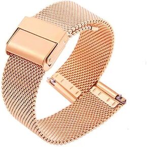 Stainless Steel Braided Strap 18mm Universal Quick Release Mesh Metal Wristband(Rose gold,23mm) in Kuwait
