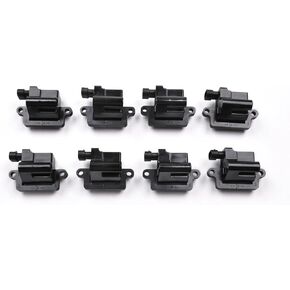 مجموعة ملفات الإشعال مكونة من 8 قطع لسيارة كاديلاك إسكاليد شيفروليه أفالانش سيلفرادو سوبربان جي إم سي سافانا سييرا يوكون 1500 2500 3500 تاهو 4.8 لتر 5.3 لتر 6.0 لتر V8 2000-2006 UF271 D581 12558693 C1208 in Kuwait