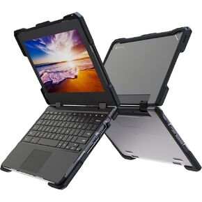 UZBL Case for Lenovo Chromebook 300e / 500e Gen 3 | Protective Hard Shell Polycarbonate Clear Case Cover | Student-Proof Rubberized Edge Protection in Kuwait