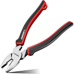 ARROW Linesman Pliers, 8-inch High Leverage Diagonal Pliers Tool with Comfortable TPR Handle, High Carbon Steel, Wire Cutter for Electric and Daily Use in Kuwait