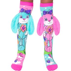 جوارب MADMIA Hunny Bunny بطول الركبة - جوارب ملونة للأطفال والكبار، هدية يوم جورب ممتعة ومجنونة in Kuwait