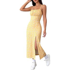 فساتين Ulovmi ماكسي للنساء فستان ضيق بدون أكمام وحاشية مفتوحة بدون ظهر in Kuwait