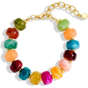 Colorful Beaded Bracelets for Women - Trendy Summer Beach Resin Beads Bracelets, Chunky Statement Jewelry Gifts for Vacation Holiday in Kuwait