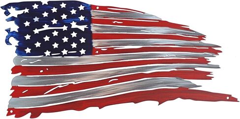 Zoihet النسر الأمريكي المعادن جدار الفن العلم ديكور جدار معدني، وطني في الهواء الطلق جدار الفن الديكور، الرابع من يوليو زينة يوم الاستقلال للحديقة، ساحة، غرفة المعيشة، غرفة نوم، فناء، شرفة (حديث) in Kuwait