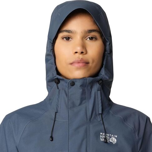 Mountain Hardwear, Dry Times Hooded Jacket - Women's, Moon Blue, M in Saudi Arabia