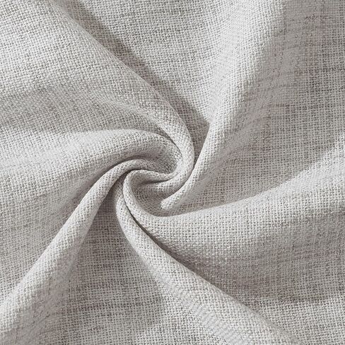 NICETOWN Natural Linen Curtains 84 Inches Long 2 Panels for Bedroom Living Room, Privacy Linen Textured Window Drapes Semi Sheer Light Filtering Grommet Burlap Look Curtains, 52" W x 84" L in Saudi Arabia