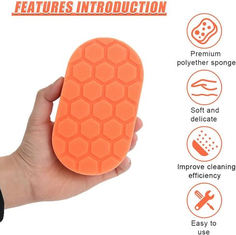 مجموعة أدوات وضع اليد من 3 قطع من YoRise، وسادات إسفنجية إسفنجية لإزالة الشعر بالشمع للإطارات التلقائية سهلة الإمساك، وسادة تلميع ناعمة قابلة لإعادة الاستخدام لتلميع إطارات السيارة لتفصيل عجلات السيارة (متعددة الألوان) in Kuwait