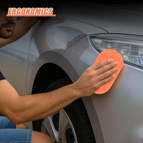 مجموعة أدوات وضع اليد من 3 قطع من YoRise، وسادات إسفنجية إسفنجية لإزالة الشعر بالشمع للإطارات التلقائية سهلة الإمساك، وسادة تلميع ناعمة قابلة لإعادة الاستخدام لتلميع إطارات السيارة لتفصيل عجلات السيارة (متعددة الألوان) in Kuwait