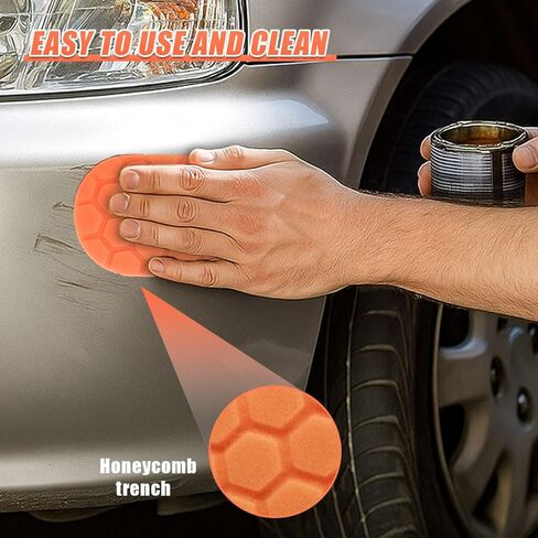 مجموعة أدوات وضع اليد من 3 قطع من YoRise، وسادات إسفنجية إسفنجية لإزالة الشعر بالشمع للإطارات التلقائية سهلة الإمساك، وسادة تلميع ناعمة قابلة لإعادة الاستخدام لتلميع إطارات السيارة لتفصيل عجلات السيارة (متعددة الألوان) in Kuwait