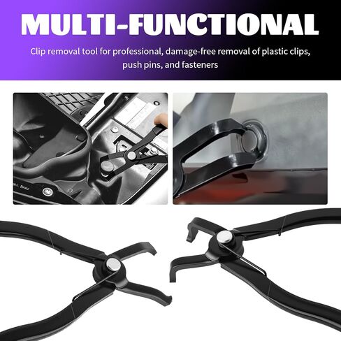 2PCS Car Push Pin Pliers Set,30° & 80° Angled Jaws Clip Removal Pliers with Non-Slip Grip,Professional Push Pin Removal Tool for Car Trim/Plastic Fasteners/Bumper Clips in Saudi Arabia