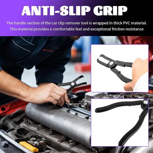 2PCS Car Push Pin Pliers Set,30° & 80° Angled Jaws Clip Removal Pliers with Non-Slip Grip,Professional Push Pin Removal Tool for Car Trim/Plastic Fasteners/Bumper Clips in Saudi Arabia