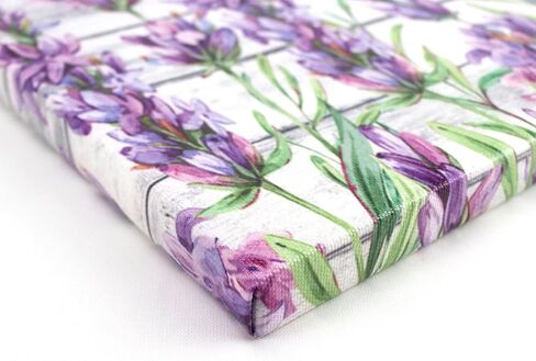 EOBTAIN اقتباسات ملهمة والفراشة الأرجوانية قماش جدار الفن الخزامى الأزهار مع ورقة خضراء جدار الفن للحمام غرفة المعيشة غرفة نوم صورة خمر جدار ديكور مؤطرة غرفة نوم قماش الطباعة، 12 × 16 بوصة in Kuwait