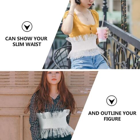 BESPORTBLE Wide Lace Waist Belt for Women Non-fading Waistband with Decorative Bowknot Stylish Fashion Accessory for Dresses Blouses Sweaters Lightweight and Reusable Design in Saudi Arabia