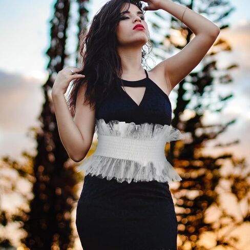 BESPORTBLE Wide Lace Waist Belt for Women Non-fading Waistband with Decorative Bowknot Stylish Fashion Accessory for Dresses Blouses Sweaters Lightweight and Reusable Design in Saudi Arabia