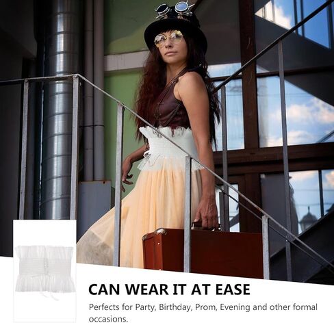 BESPORTBLE Wide Lace Waist Belt for Women Non-fading Waistband with Decorative Bowknot Stylish Fashion Accessory for Dresses Blouses Sweaters Lightweight and Reusable Design in Saudi Arabia