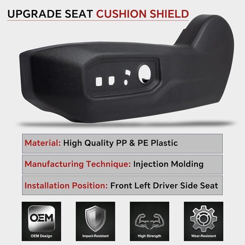 إطار لوحة حواف مقعد السائق 71812-0C242-C0 متوافق مع 2022 2023 2024 2025 2026 Toyota Tundra 2023-2026 Sequoia Recline Cover Seat Cushion Shield in Kuwait