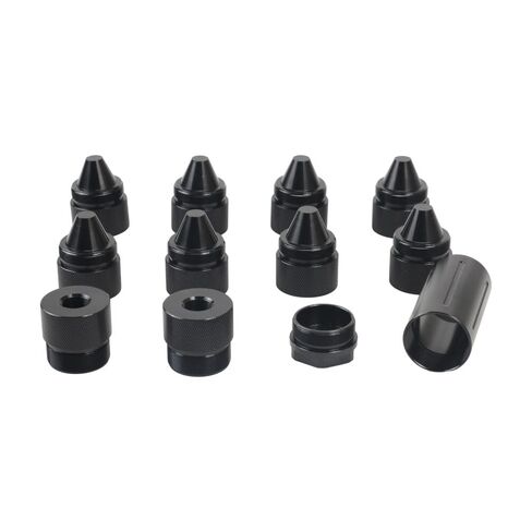 12PCS 1.375''X24 Aluminum Alloy Black Cone Shaped Parts with Auxiliary Components Replacement for Screw Sealed End Cap (Pack of 12) in Kuwait