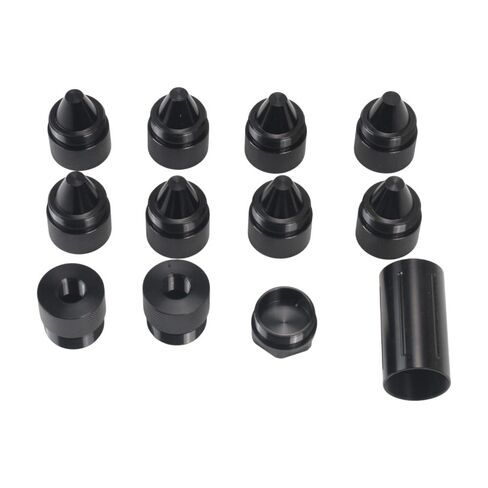 12PCS 1.375''X24 Aluminum Alloy Black Cone Shaped Parts with Auxiliary Components Replacement for Screw Sealed End Cap (Pack of 12) in Kuwait