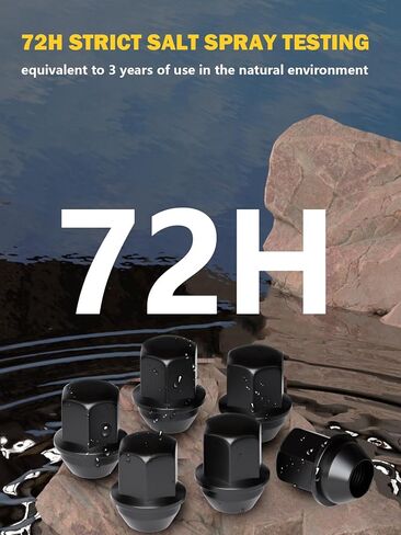 TIROL 20pcs M14X1.5 Lug Nuts, Compatible with Ram 1500, Jeep Grand Cherokee, Wrangler, Ford Mustang, Cadillac CTS One-Piece Design Factory Acorn Wheel Lugnuts - 1.5" Height 7/8" Hex in Kuwait