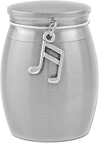 Small Music Note Urn for Ashes Musician Memorial Mini Keepsake Cremation Ashes Holder Stainless Steel in Saudi Arabia