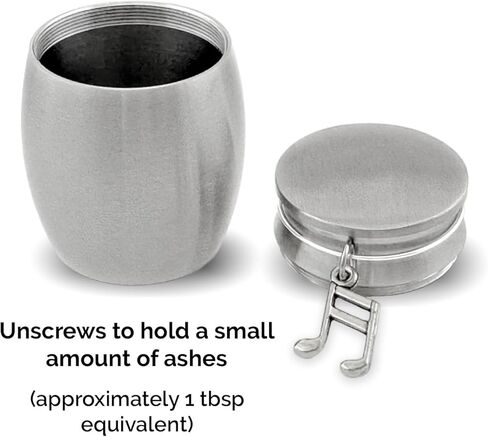 Small Music Note Urn for Ashes Musician Memorial Mini Keepsake Cremation Ashes Holder Stainless Steel in Saudi Arabia