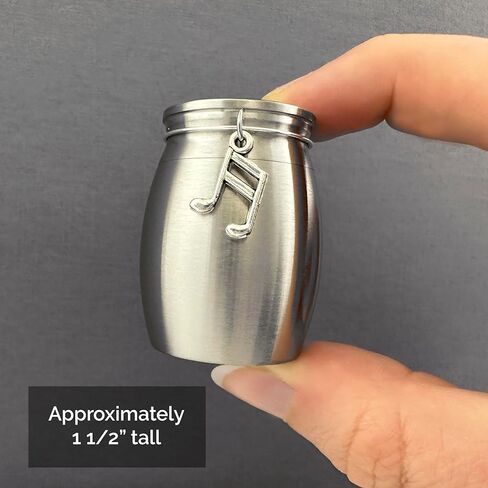 Small Music Note Urn for Ashes Musician Memorial Mini Keepsake Cremation Ashes Holder Stainless Steel in Saudi Arabia