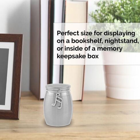 Small Music Note Urn for Ashes Musician Memorial Mini Keepsake Cremation Ashes Holder Stainless Steel in Saudi Arabia