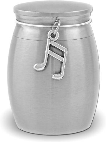 Small Music Note Urn for Ashes Musician Memorial Mini Keepsake Cremation Ashes Holder Stainless Steel in Saudi Arabia