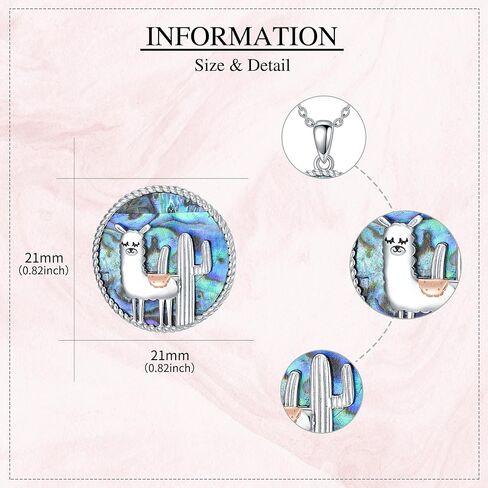 MONGAS Llama Necklace Sterling Silver Llama Pendant Necklace Cactus Llama Jewelry for Women in Saudi Arabia