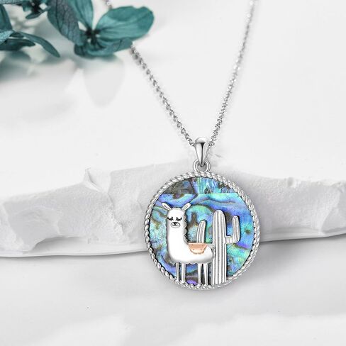 MONGAS Llama Necklace Sterling Silver Llama Pendant Necklace Cactus Llama Jewelry for Women in Saudi Arabia