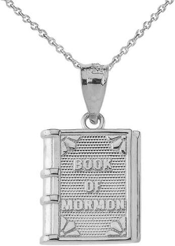 Religious Jewelry Fine Sterling Silver Book of Mormon Pendant Necklace in Saudi Arabia