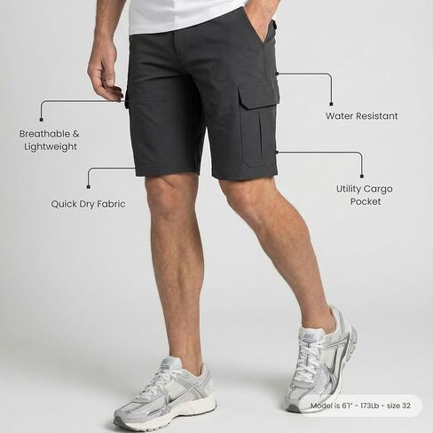 شورت Visive للرجال Hybrid Cargo 2-3-4 عبوات. شورت كاجوال خفيف الوزن مناسب للسفر وسريع الجفاف مع جيوب in Kuwait