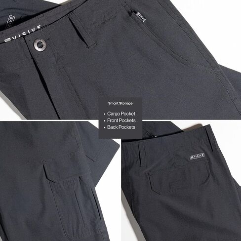 شورت Visive للرجال Hybrid Cargo 2-3-4 عبوات. شورت كاجوال خفيف الوزن مناسب للسفر وسريع الجفاف مع جيوب in Kuwait