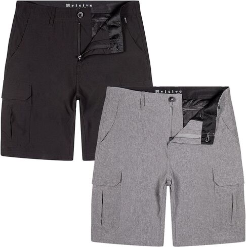 شورت Visive للرجال Hybrid Cargo 2-3-4 عبوات. شورت كاجوال خفيف الوزن مناسب للسفر وسريع الجفاف مع جيوب in Kuwait