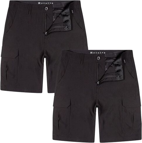 شورت Visive للرجال Hybrid Cargo 2-3-4 عبوات. شورت كاجوال خفيف الوزن مناسب للسفر وسريع الجفاف مع جيوب in Kuwait