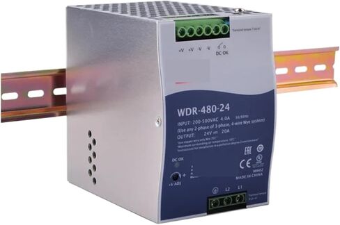 1pcs Series WDR-480 WDR-480-24 20V 20A WDR-480-48 48V 10A 480W Single Output Industrial DIN Rail Power Supply(WDR-480-48) in Saudi Arabia