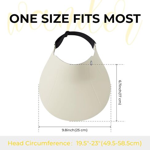 WANDER Sun Visor Hats for Women Wide Brim UV Protection Seamless Ponytail Hat Golf Beach Cap Packable Travel Sport Visor in Saudi Arabia