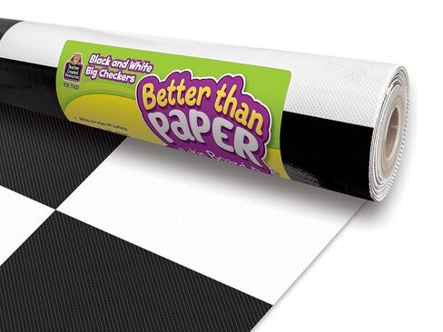 Teacher Created Resources Black and White Big Checkers Better Than Paper Bulletin Board Roll (TCR77627) in Kuwait