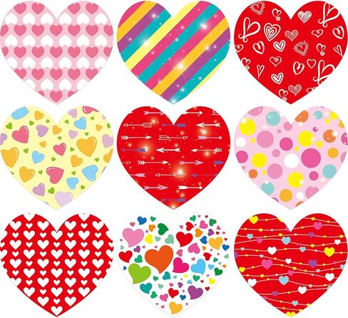 Fancy Land Heart Cutouts Colorful Valentine's Day Cutouts for School Bulletin Board Classroom Decoration 45Pcs in Saudi Arabia